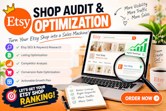 do etsy shop audit etsy optimization to boost etsy sales and etsy store ranking