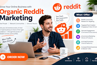 promote ecommerce business website ai saas company with organic reddit marketing