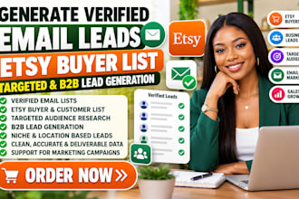 generate verified email leads etsy buyer list targeted and b2b lead generation