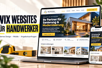 design wix website for german handwerker and contractors with quote requests