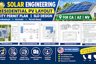 solar engineering residential pv layout city permit plan ca az nv