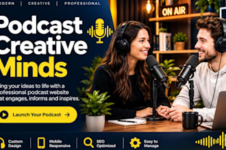 design squarespace podcast host website media kit booking website