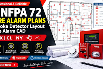 do tx cl ny nfpa 72 fire alarm plans smoke detector layout fire alarm cad