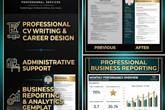 professional CV, admin, and business support