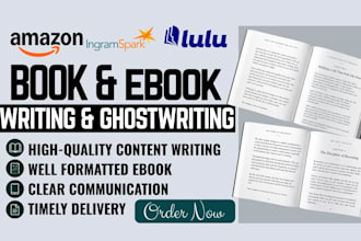 be your ebook ghostwriter, amazon kindle ebook writer, non fiction ebook writer