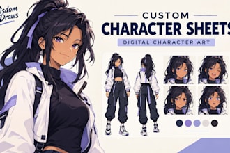 draw custom character reference sheets
