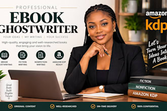 be your expert ebook ghostwriter book writer fiction nonfiction amazon KDP