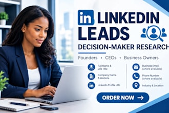 research targeted linkedin leads and b2b decision makers
