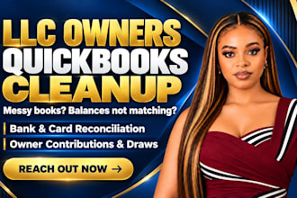 clean up llc bookkeeping in quickbook online and reconcile owner equity