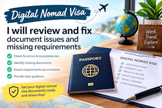 review and fix digital nomad visa document issues and missing requirements
