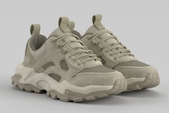 create 3d shoe 3d sneaker footwear sandal slippers palm and 3d cgi rendering