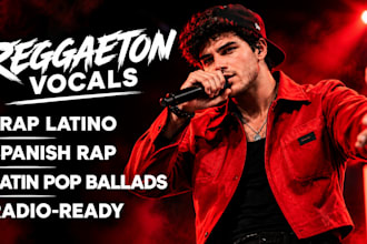 record spanish male vocals for reggaeton hits rap song, trap pop ballads singer