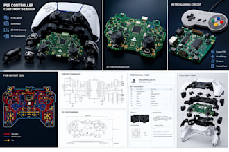 design custom ps4 ps5 pcbs, retro gaming circuits and 2d cad layouts