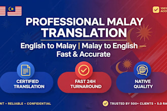 do accurate english to malay translation and malay to english