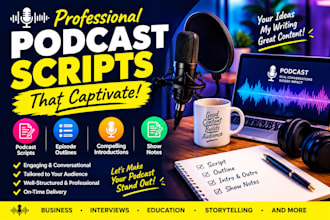 write podcast scripts episode outline introductions compelling show notes