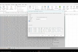 clean, format, merge and split data