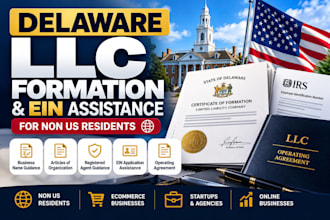 form your delaware llc and assist with ein for non US residents