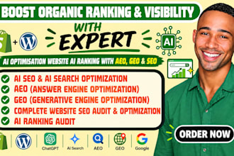 do shopify wordpress ai optimisation, website ai ranking with aeo, geo and seo