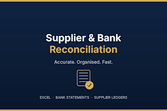 do supplier and bank account reconciliation in excel
