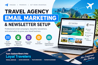 email marketing campaigns and newsletters for travel agencies and safari tours