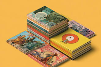 design cartoon book and book cover art