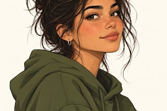 draw a hand drawn vector portrait from your photo