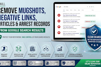 remove negative links articles erase false news mugshots