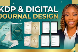 design kdp journals, prayer journal and digital journal interiors for amazon kd