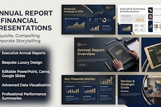 do professional annual report, financial report and company report in powerpoint