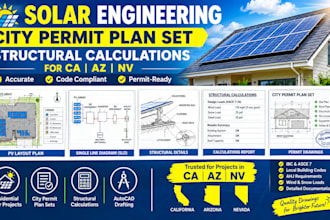 permit drawings solar engineering