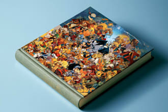 illustrate a professional cartoon book cover