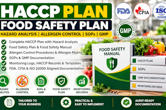 write full haccp plan food safety plan hazard analysis and allergen control