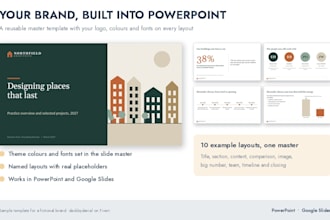 design a branded powerpoint template with master slides