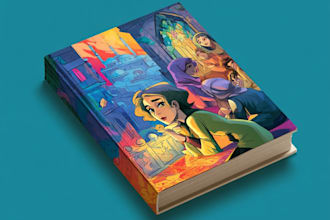 stunning cartoon book cover art for kids