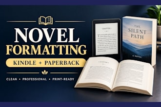 format your novel for kindle and paperback publish