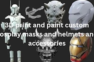 3d print and paint cosplay mask 3d helmet, cosplay armor, 3d mask halloween mask