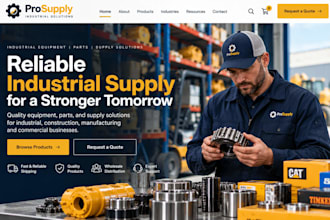 build wix industrial supply website