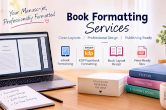 format your ebook and amazon KDP paperback for publishing