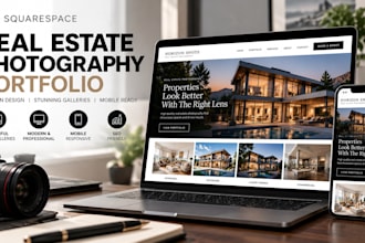 design a squarespace real estate photography website for property photographers