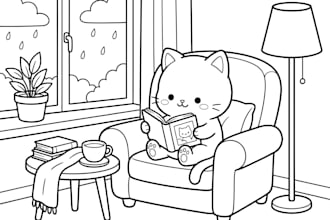 create coloring book illustration for KDP