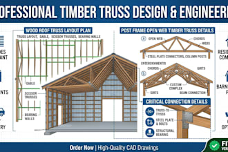 design wood roof truss layout plans and post frame open web timber truss details