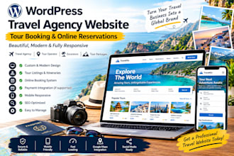 wordpress travel agency website with tour booking and online reservations