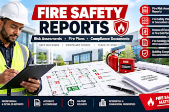 prepare fire risk assessment reports, fire safety plans, and compliance reports