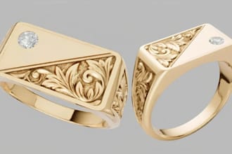 design jewelry, rings, necklaces, bracelets, 3d cad models for 3d printing