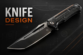 do custom knife design, 3d cad modeling, custom tactical and hunting knives