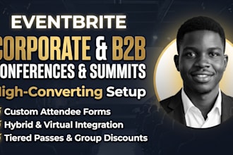 do eventbrite management for corporate event conference and summit