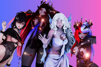 create anime vrchat avatar custom 3d model nsfw rigging unity quest avatar