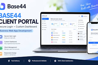 build a custom base44 client portal with login and dashboard