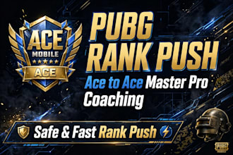 be your pubg mobile rank pusher to ace master