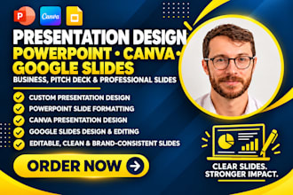 design, format and edit presentations in powerpoint, canva or google slide